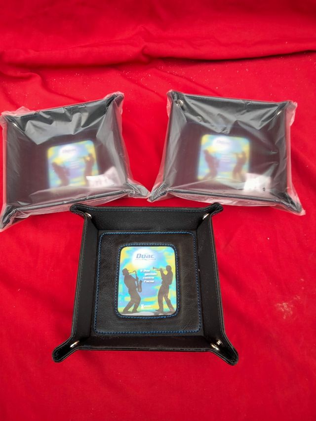 3 svuota tasche pubblicitari in pelle