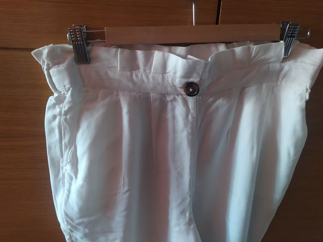 Pantalón tela blanco