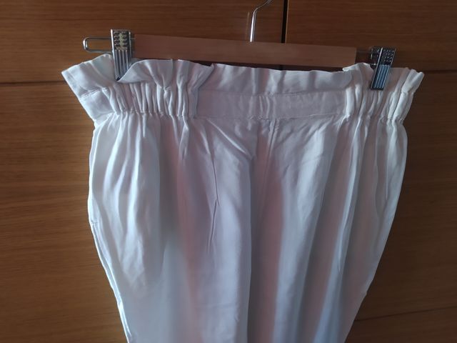 Pantalón tela blanco