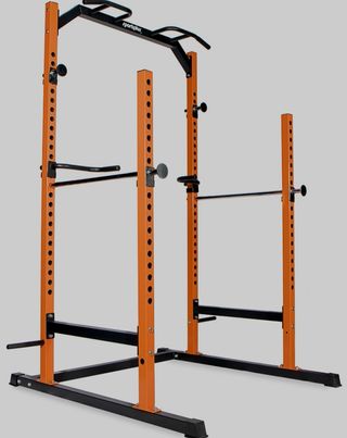 Jaula rack pesas, dominadas y fondos