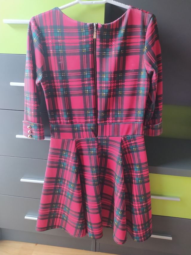 Vestido rojo cuadros