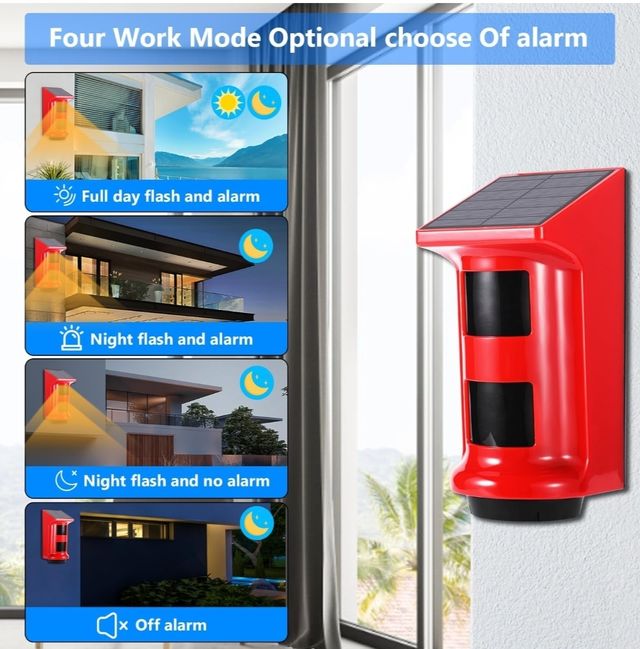 Alarma solar sensor movimiento