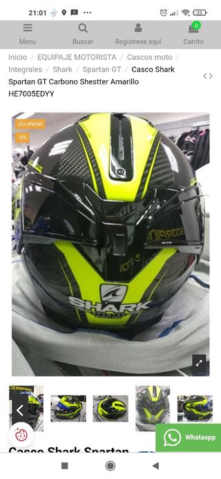 Casco shark carbono