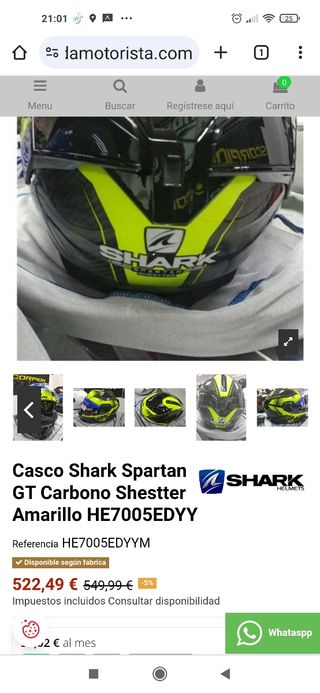 Casco shark carbono