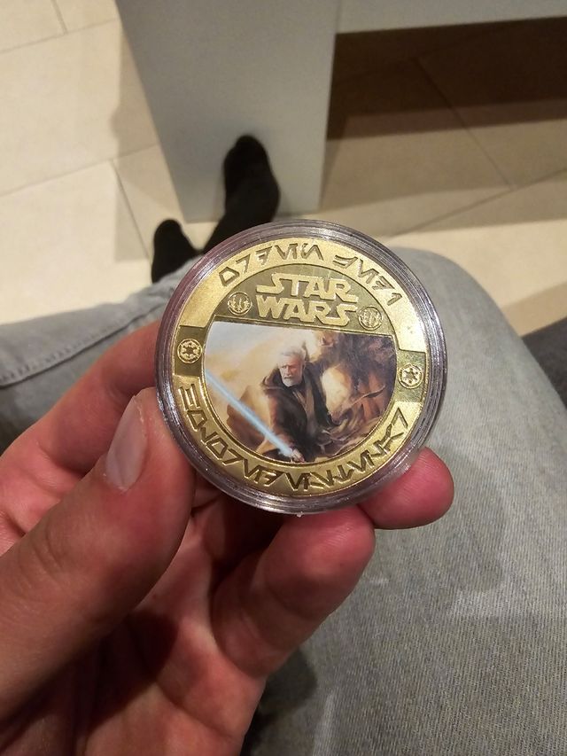 Star wars monedas chapadas en oro de 24 kl