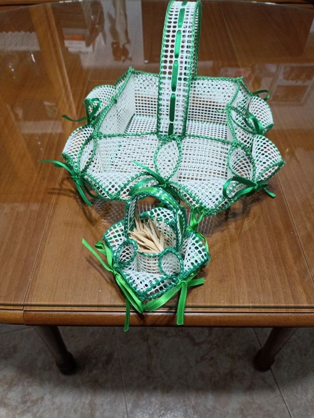 SERVILLETERO Y PALILLERO GANCHILLO