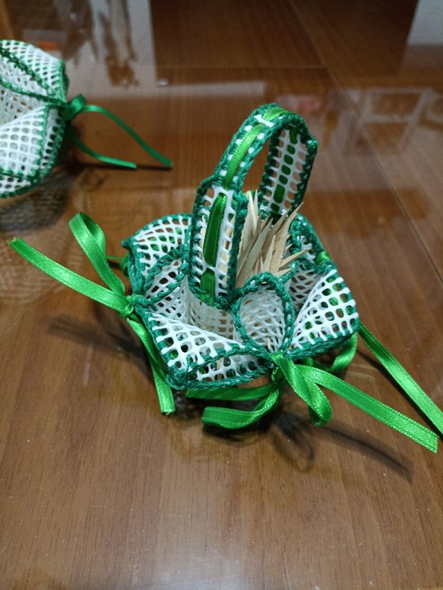 SERVILLETERO Y PALILLERO GANCHILLO