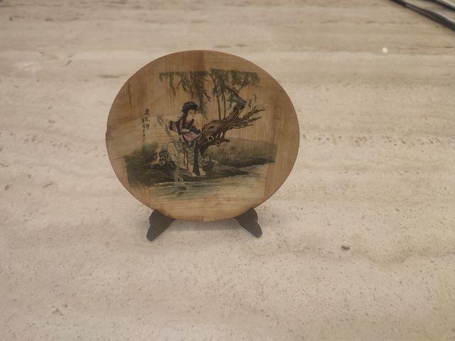 Plato decorativo de bambú asiático