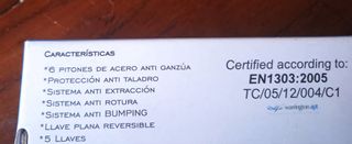 Bombín de alta seguridad