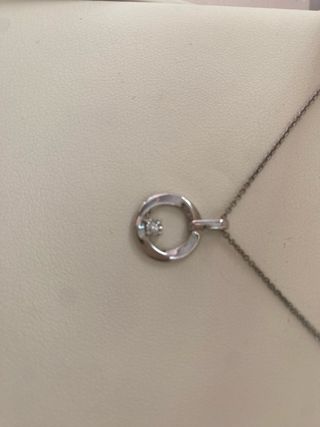 Colgante plata y diamante