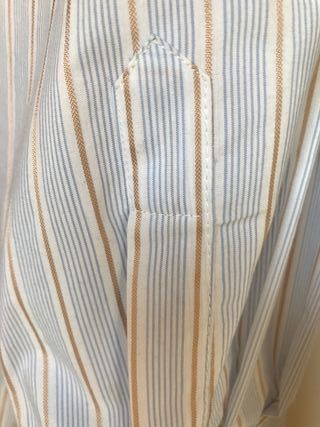 Camisa con Capucha Celeste a rayas de ZARA