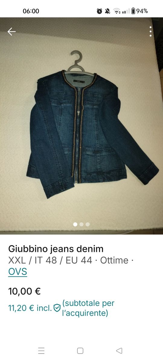 Giubbino jeans denim