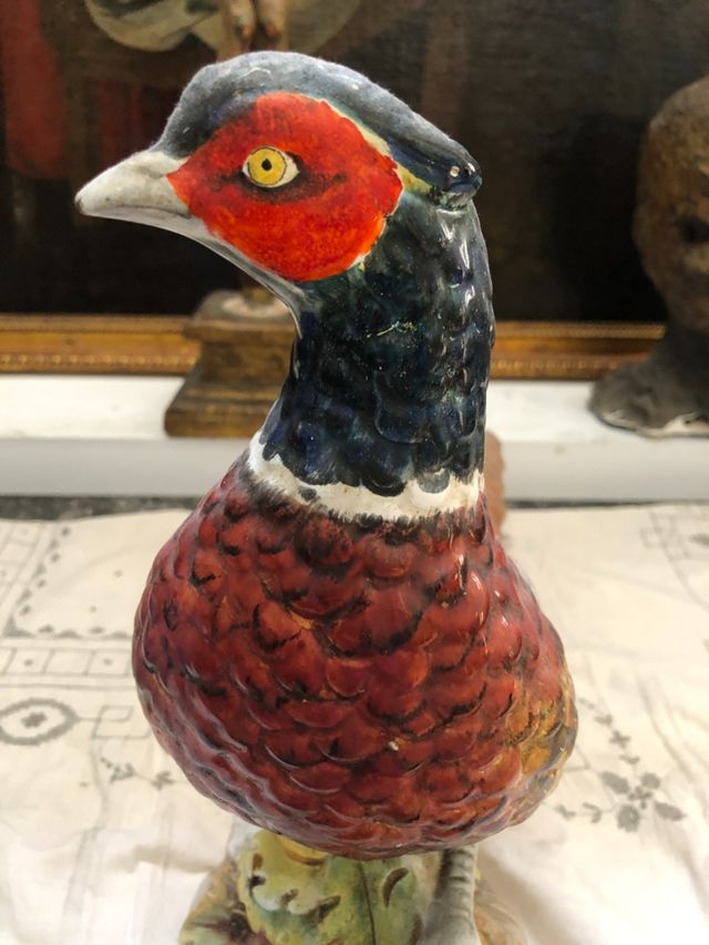 Faisán en cerámica italiana