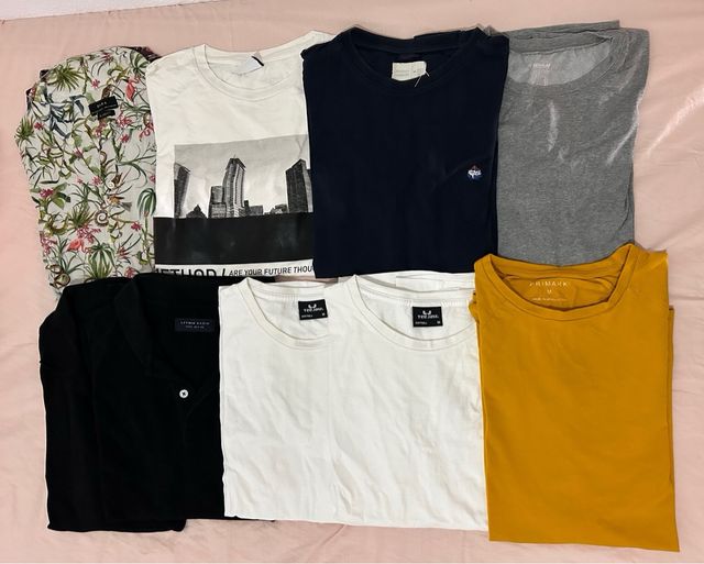 Lote 8 prendas de verano hombre M varias marcas