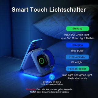 Cargador Inalambrico Plegable 3 en 1