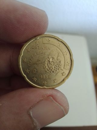 Moneda 20 céntimos 1999 Exceso Metal