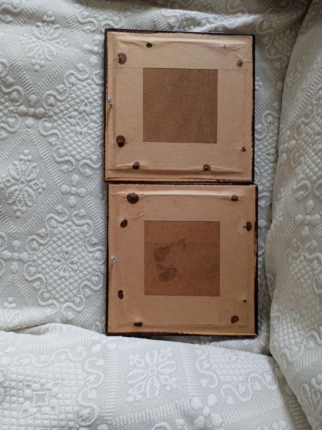 Lote 2 cuadros punto de cruz