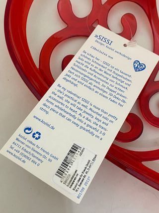 Portagioie porta bijoux a cuore rosso Sissi Koziol