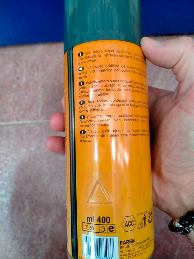 Aceite entero de corte