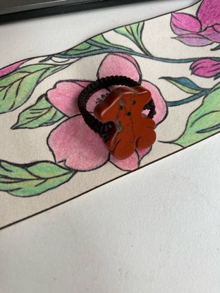 Anillo tous granate marron