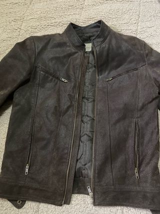 Chaqueta de piel color  marron 