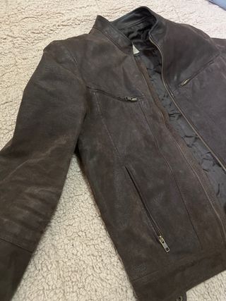 Chaqueta de piel color  marron 