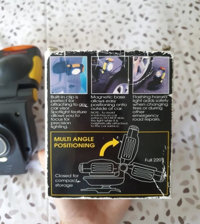 Linterna portatil de pinza