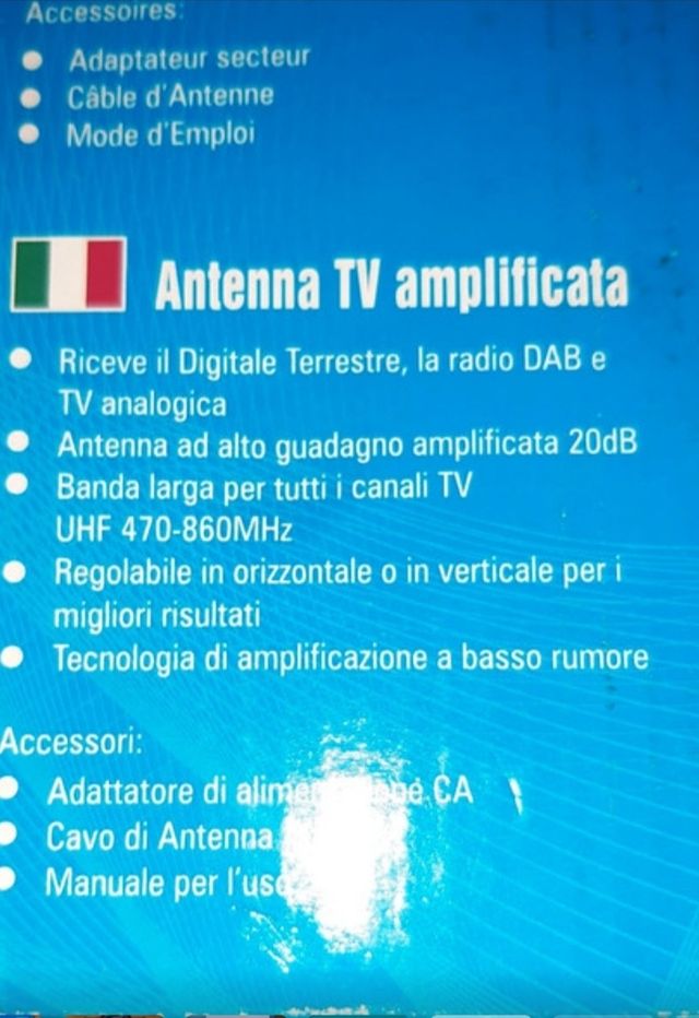 Antenna tv digitale terrestre amplificata 