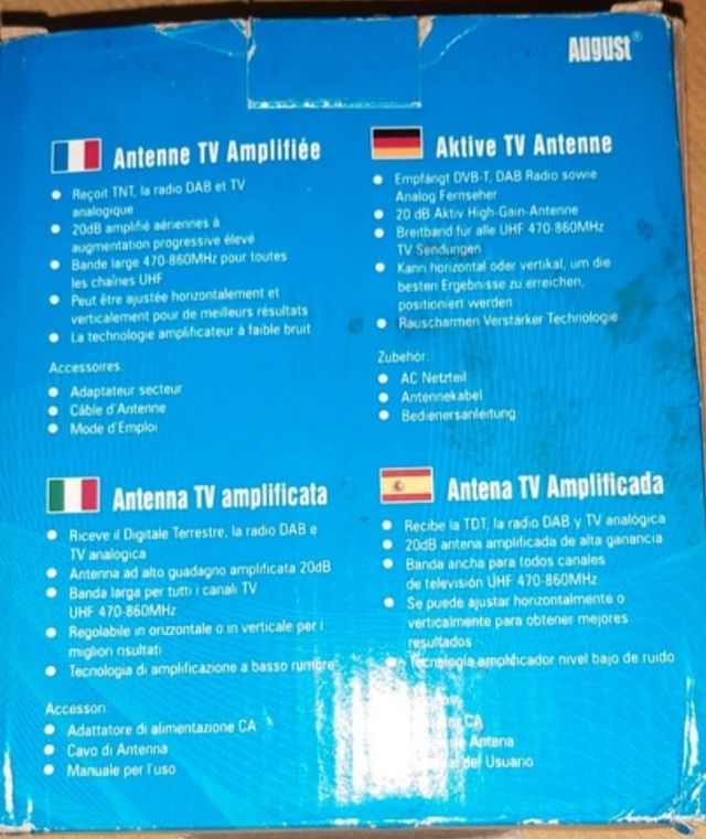 Antenna tv digitale terrestre amplificata 