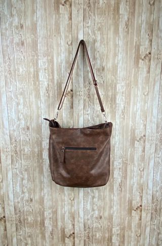 MAGNÍFICO Bolso Tote de hombro marrón. 