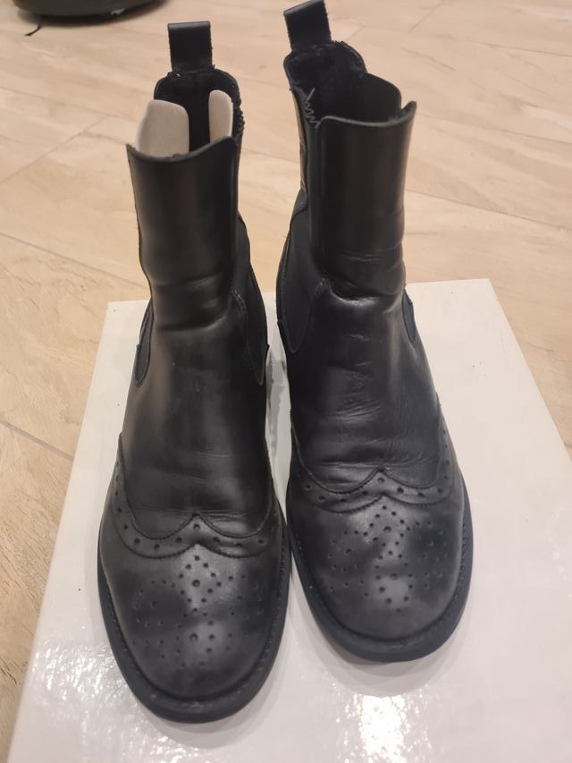 Polacchino donna in pelle dettagli brogue TG.37