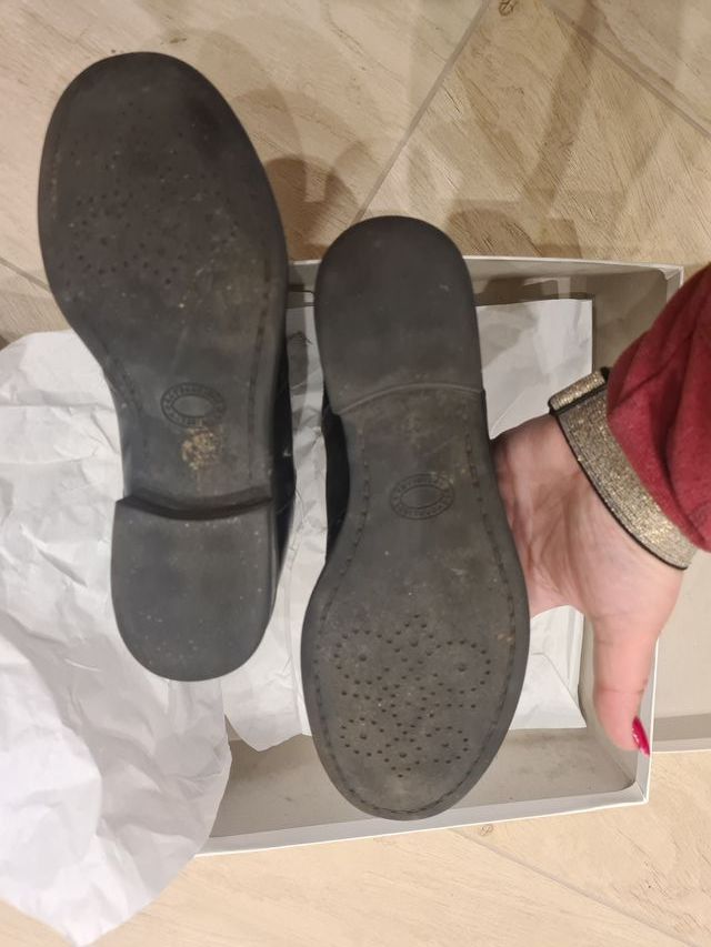 Polacchino donna in pelle dettagli brogue TG.37