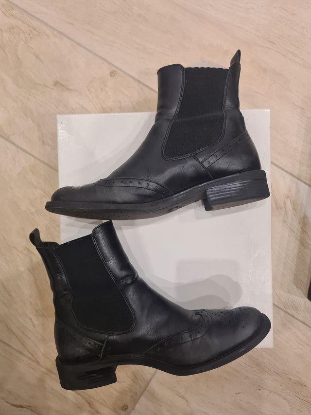 Polacchino donna in pelle dettagli brogue TG.37