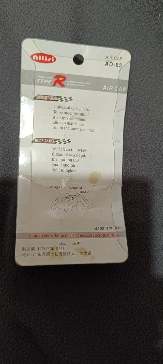 Tappi valvole per ruote in alluminio