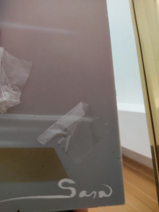 Cuadro espejo crucifijo y Virgen