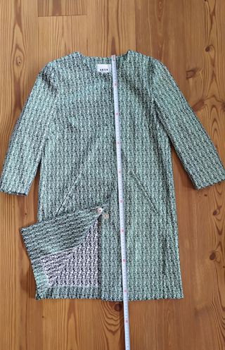 Cappotto leggero verde con maniche a tre quarti