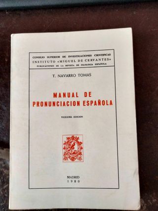 Libro MANUAL DE PRONUNCIACION ESPAÑOLA