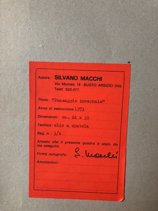 Quadro Silvano Macchi - Paesaggio invernale