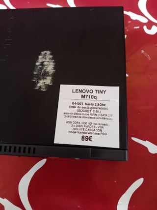 LENOVO TINY M710Q 8GB RAM /G4400T