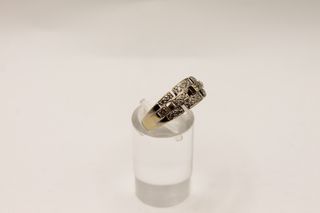 Anillo oro blanco 18k con diamantes