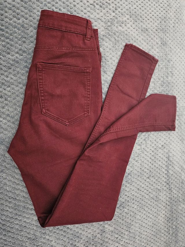 Jeans skinny bordeaux