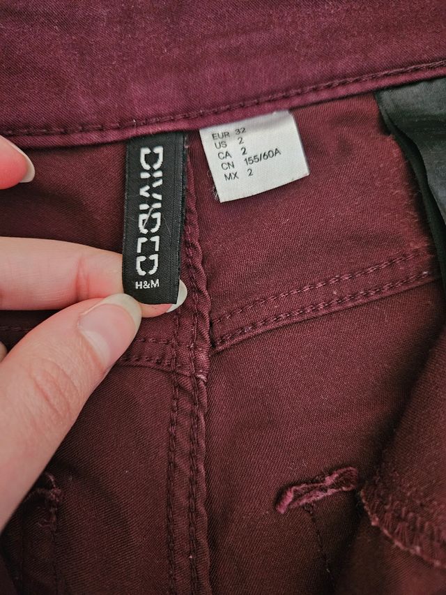 Jeans skinny bordeaux