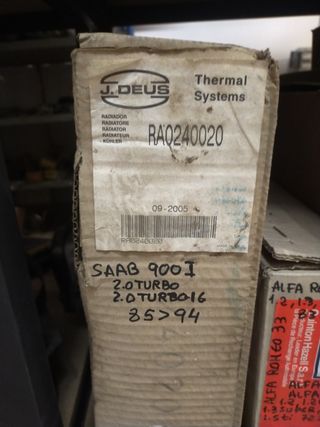 Radiador agua saab 900 turbo