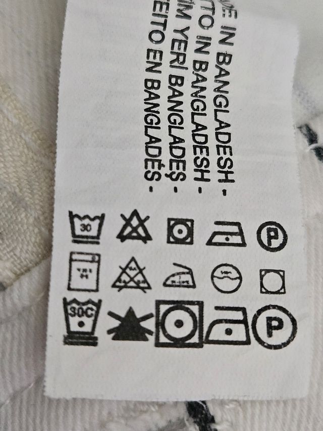 Jeans skinny gessato bianco e nero