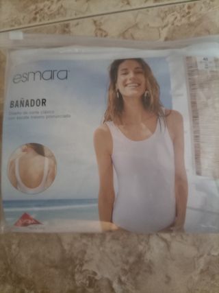 Bañador maillot blanco talla 40