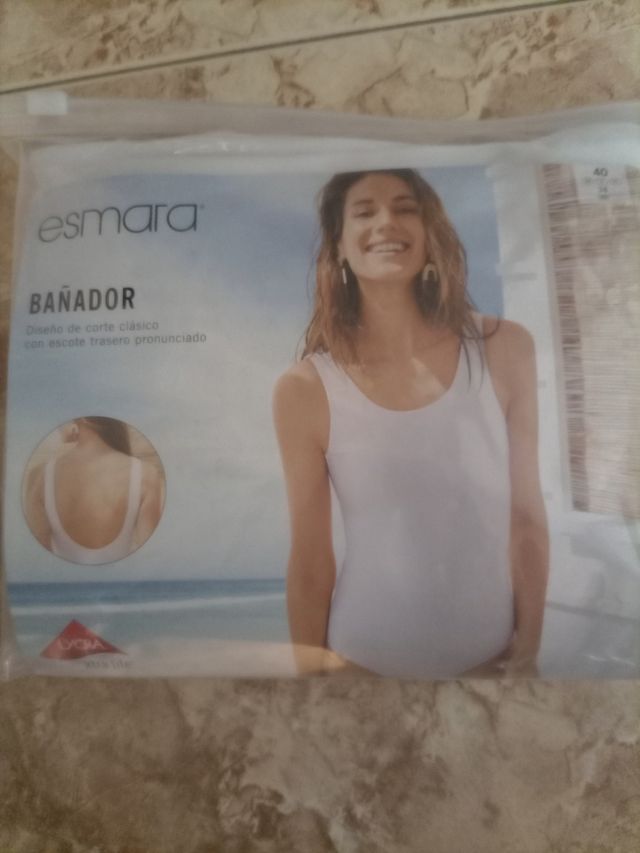 Bañador maillot blanco talla 40