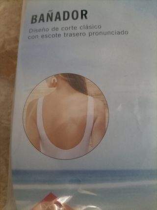 Bañador maillot blanco talla 40