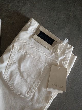 Jeans cotone Siviglia bianchi donna