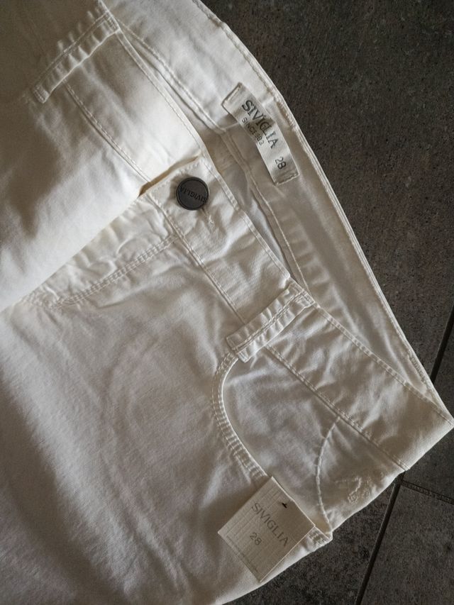 Jeans cotone Siviglia bianchi donna