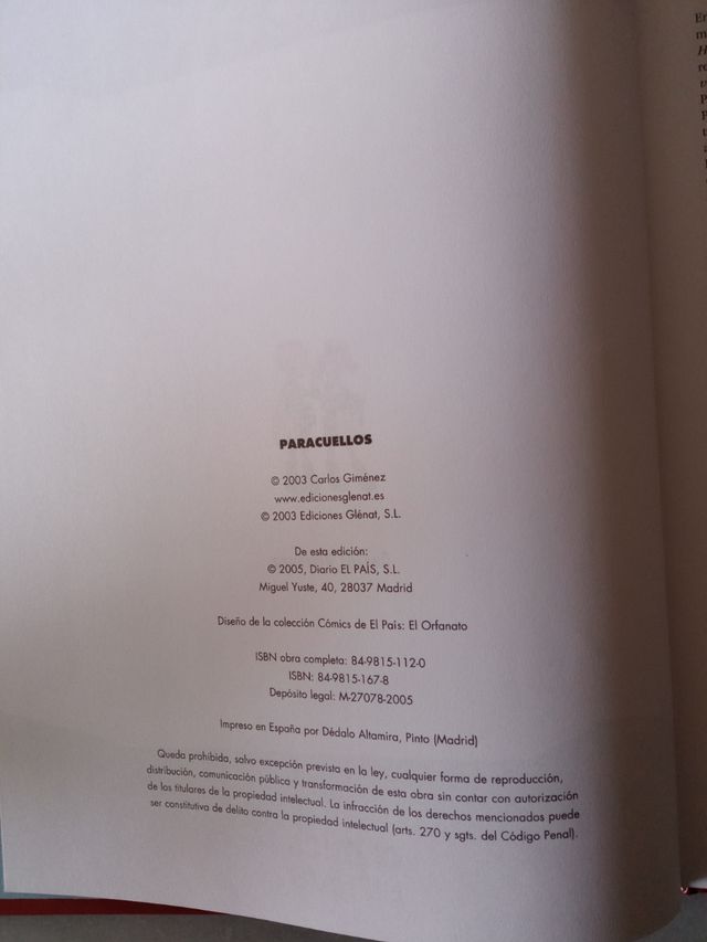 CÓMIC "PARACUELLOS". CARLOS GIMÉNEZ